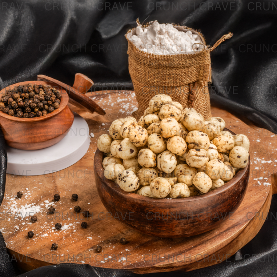 Salt & Pepper – Bold Seasoned by CrunchCrave – Roasted & Flavoured Makhana(45g) Salt & Pepper – Bold Seasoned by CrunchCrave – Roasted & Flavoured Makhana(45g)
