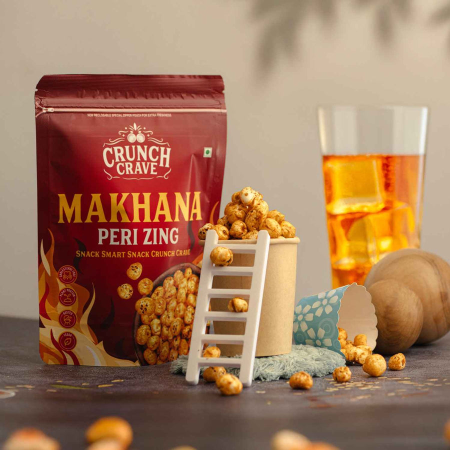 Peri Zing – Spicy Kick by CrunchCrave – Roasted & Flavoured Makhana(45g) Peri Zing – Spicy Kick by CrunchCrave – Roasted & Flavoured Makhana(45g)