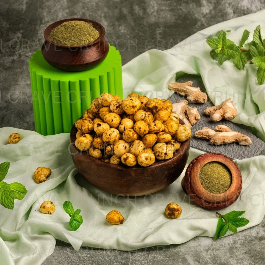 Pudina Pop – Mint Masala by CrunchCrave – Roasted & Flavoured Makhana(45g)