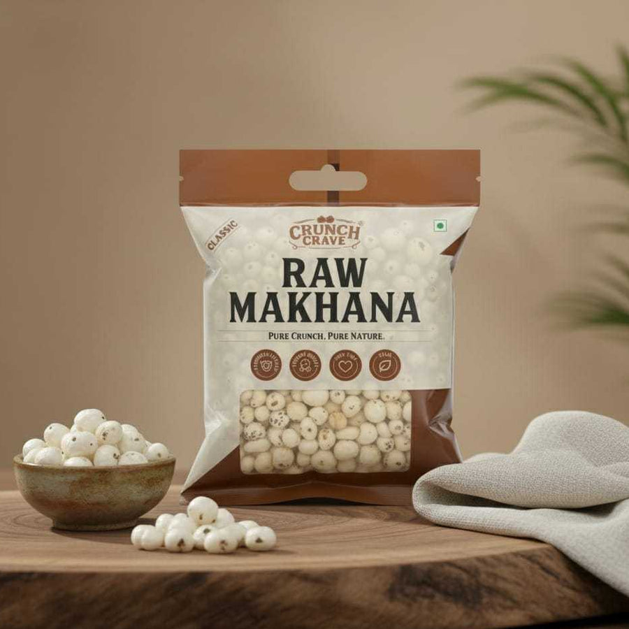 Classic Raw Makhana - by CrunchCrave(250g)
