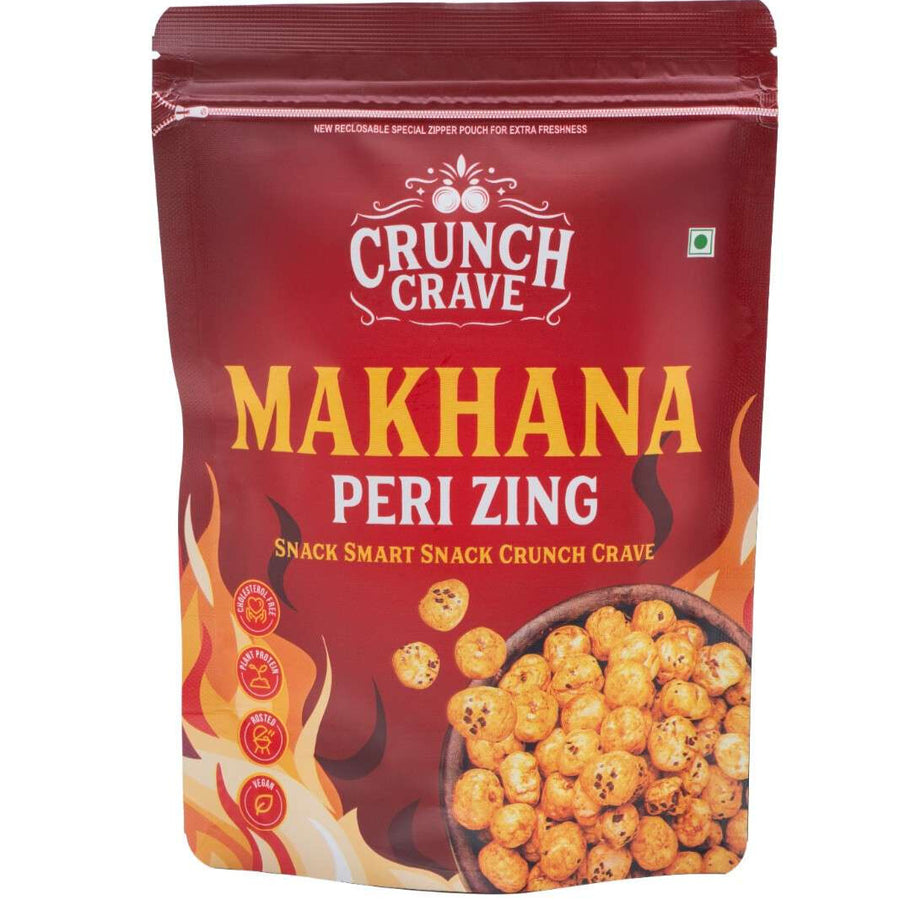 Peri Zing – Spicy Kick by CrunchCrave – Roasted & Flavoured Makhana(45g)